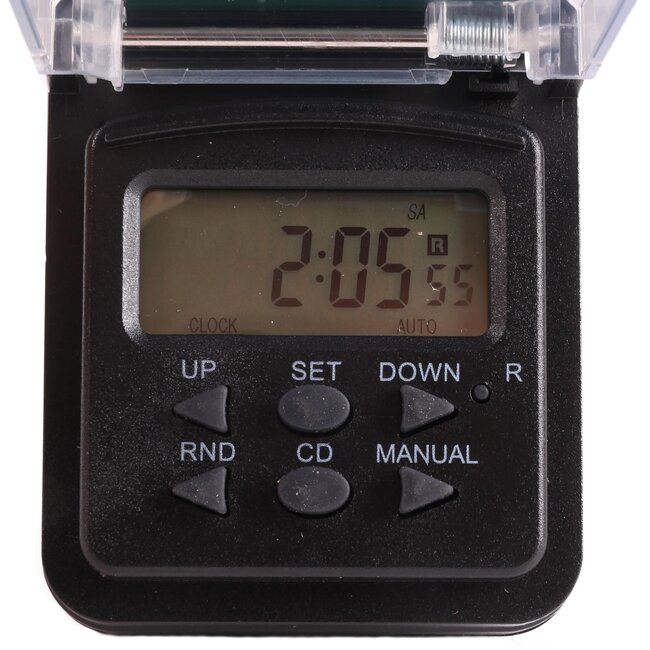 Benson Digitale tijdklok - voor buiten - spatwaterdicht - zwart - 230 Volt
