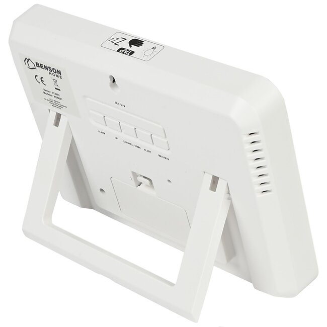 Benson Weerstation met barometer - thermometer - alarmklok - 16,5 x 12 cm - binnen en buiten