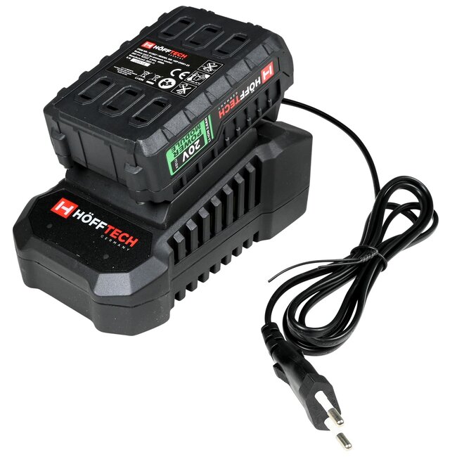 Hofftech Draadloze hogedrukreiniger - water aanzuigfunctie - 20V - 6 spuitstanden - 120 l/u - 3,15 kg