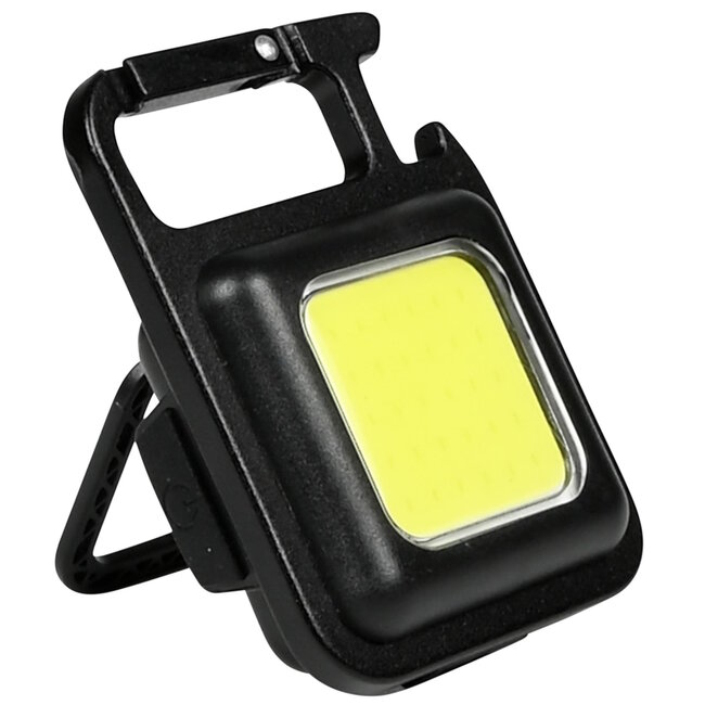 Hofftech Compacte oplaadbare sleutelhanger zaklamp - 230 lumen - met flesopener en USB-opladen