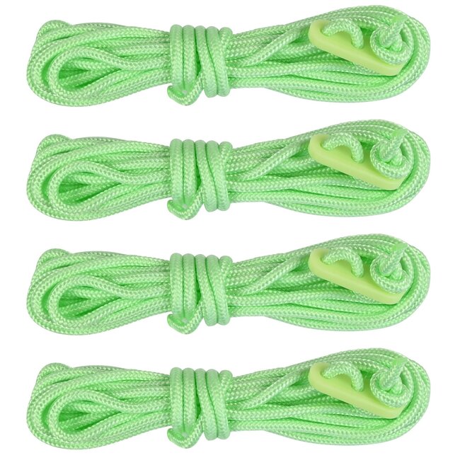 Benson Glow in the Dark scheerlijn - 4x3 meter - Inclusief spanners - Veilig kamperen - Zon-oplaadbaar