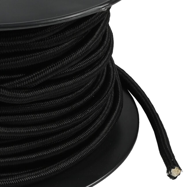 Benson Elastiek op rol - 6 mm - 25 meter - sterk en weerbestendig - zwart