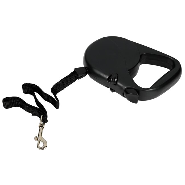 Benson Hondenriem rollijn - ergonomisch - flexibel - 5 meter - zwart