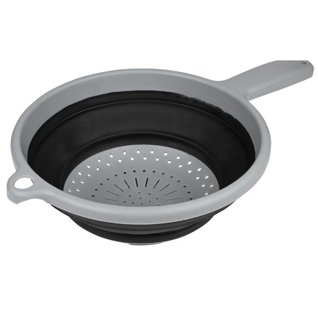 Benson Opvouwbaar vergiet - ruimtebesparend - Ø 22 cm - zwart - hittebestendig tot 140 °C