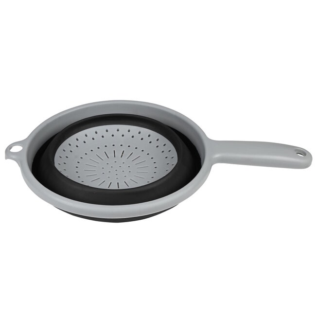 Benson Opvouwbaar vergiet - ruimtebesparend - Ø 22 cm - zwart - hittebestendig tot 140 °C