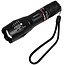 Hofftech Veelzijdige tactische zaklamp - 5 standen - 260 lumen - zoomfunctie - robuuste behuizing