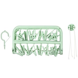 Benson Opvouwbare droogcarrousel - 32 knijpers - ideaal voor kleine ruimtes - compact en efficiënt Benson Opvouwbare droogcarrousel - 32 knijpers - ideaal voor kleine ruimtes - compact en efficiënt