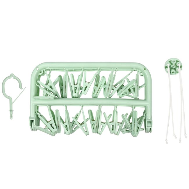 Benson Opvouwbare droogcarrousel - 32 knijpers - ideaal voor kleine ruimtes - compact en efficiënt