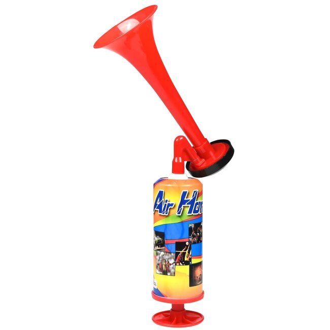 Benson Luchthoornset met handpomp - kunststof - handmodel - rood