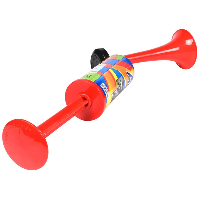 Benson Luchthoornset met handpomp - kunststof - handmodel - rood