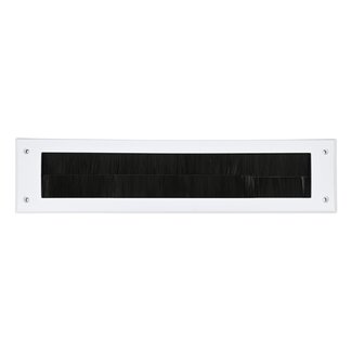 Benson Witte brievenbus tochtafsluiter - zwarte borstel - kunststof - 340 x 79 mm - eenvoudig te installeren
