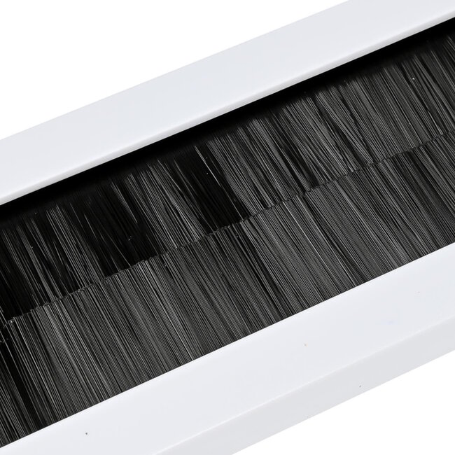 Benson Witte brievenbus tochtafsluiter - zwarte borstel - kunststof - 340 x 79 mm - eenvoudig te installeren