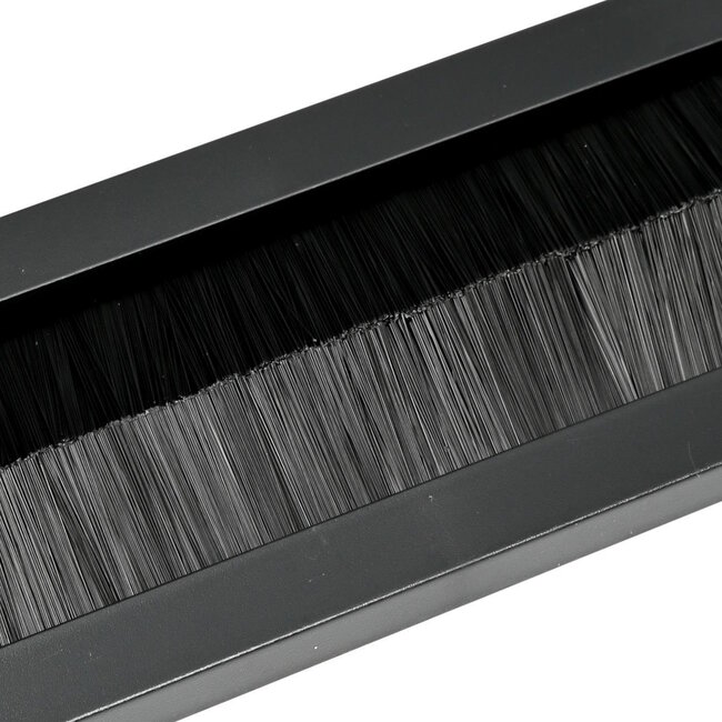 Benson Zwarte tochtafsluiter voor brievenbus - kunststof - met borstel - 340 x 79 mm