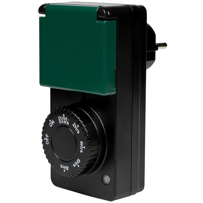 Benson Tijdschakelaar voor buiten - spatwaterdicht - dag/nacht sensor - energiezuinig - 230V - 8A - 1800W