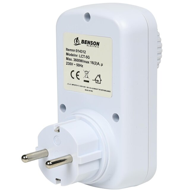 Benson Automatische tijdschakelaar met dag/nacht sensor en afteltimer - max 3600W