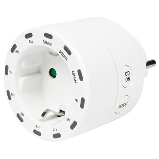 Benson Eenvoudige ronde tijdschakelaar - energiebeheer tot 2800W - programmeerbaar tot 9 uur