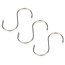 Benson Set platte S-haken - roestvrij staal - 70 mm - 3 stuks - stevig ontwerp