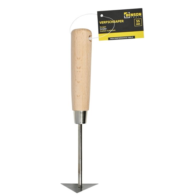 Benson Driehoekige verfschraper - 21 cm - ideaal voor hoeken en vlakke oppervlakken