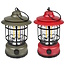 Benson Oplaadbare en dimbare retro campinglamp - 16.6 x 9.6 cm - rood/groen