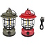 Benson Oplaadbare en dimbare retro campinglamp - 16.6 x 9.6 cm - rood/groen