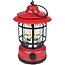 Benson Oplaadbare en dimbare retro campinglamp - 16.6 x 9.6 cm - rood/groen