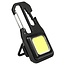 Hofftech Compacte sleutelhanger zaklamp - 380 lumen - oplaadbaar - met karabijnhaak - zwart