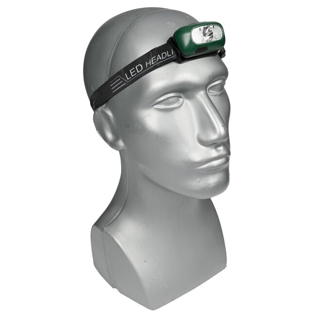 Hofftech Oplaadbare hoofdlamp - sensorfunctie - handsfree - groen