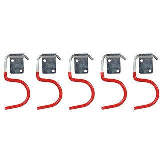 Benson Set ophanghaken - gegalvaniseerd met kunststof coating - 5 stuks - 8,5 x 4,2 cm