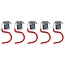 Benson Set ophanghaken - gegalvaniseerd met kunststof coating - 5 stuks - 8,5 x 4,2 cm