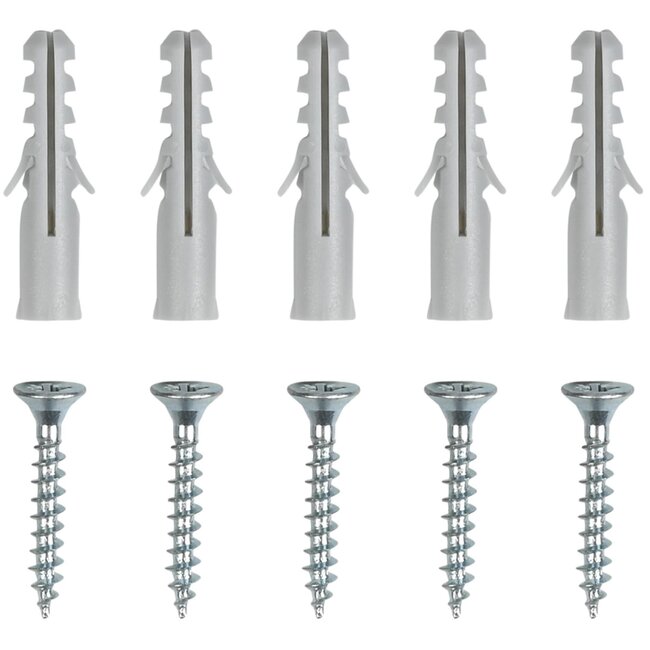 Benson Set ophanghaken - gegalvaniseerd met kunststof coating - 5 stuks - 8,5 x 4,2 cm