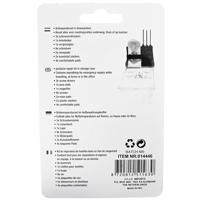 Benson 22-delige brilreparatieset - Compleet voor onderweg en thuis