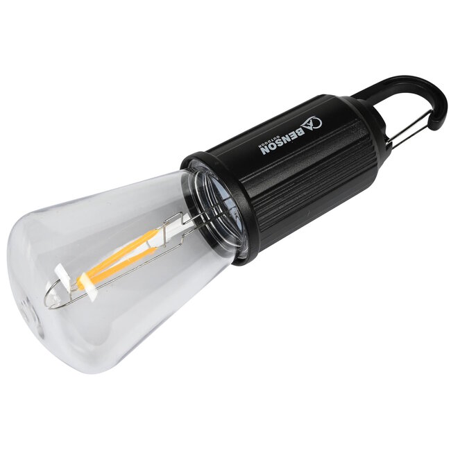 Benson Oplaadbare campinglamp met karabijnhaak - 100 lumen - LED - lichtgewicht - Type-C USB