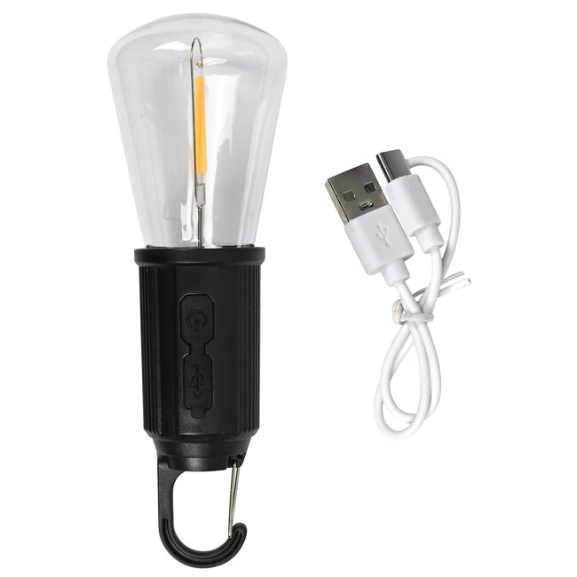 Benson Oplaadbare campinglamp met karabijnhaak - 100 lumen - LED - lichtgewicht - Type-C USB