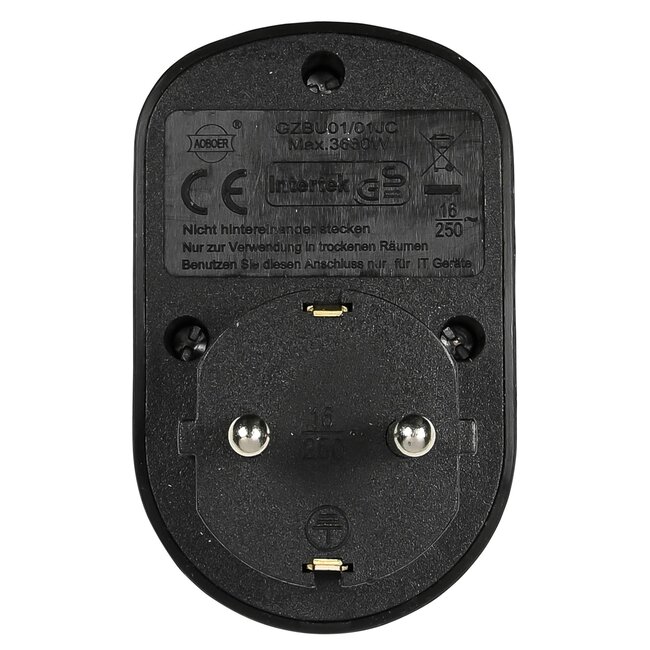 Benson Stopcontact met USB-A en USB-C - Zwart - Modern en Efficiënt - 16A - 5,0V DC - 3,4A