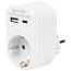 Benson Stopcontact met USB-A en USB-C - Snel opladen - Wit - 16A