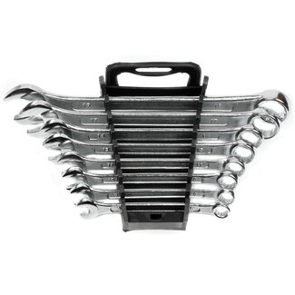 Benson 8-delige ring-steeksleutelset - 8 t/m 19 mm - stevige grip - handige houder