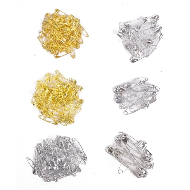 Benson Veiligheidsspelden - 6 maten - 250 stuks - Hoogwaardig materiaal - Stevig ontwerp