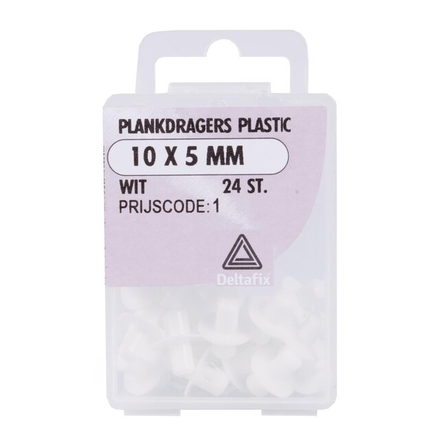 Deltafix Subtiele plankdragers - plastic - 10 x 5 mm - set van 24 stuks