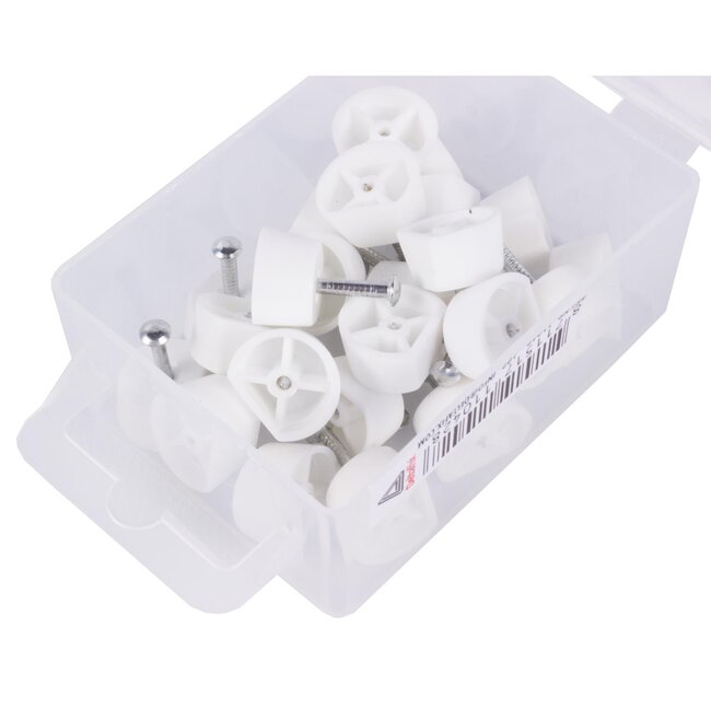 Deltafix Plankdragers met nagels - wit - 24 stuks - eenvoudig te monteren - stevige ondersteuning