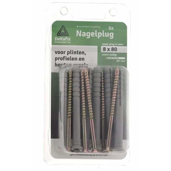 Benson Slagplug - Beton, Steen en Hout - Ø 8 x 80 mm - Voor Zware Objecten