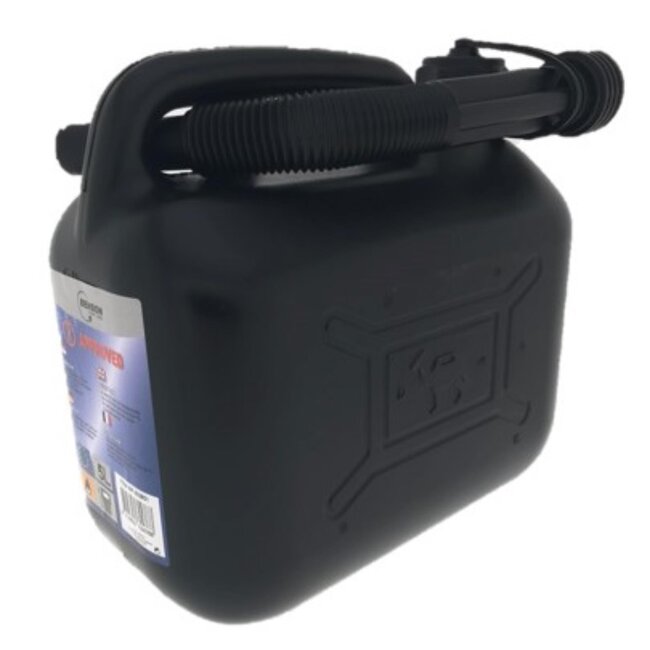 Benson Jerrycan met tuit - 5 liter - versterkt polyethyleen - zwart