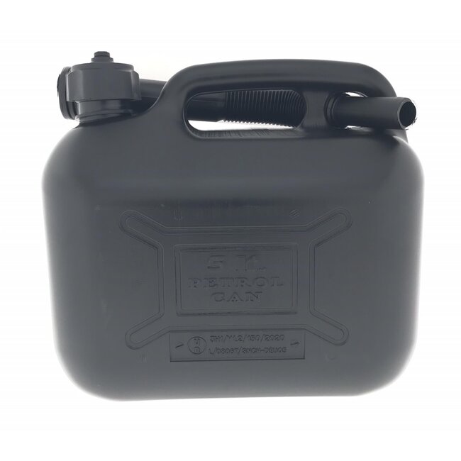Benson Jerrycan met tuit - 5 liter - versterkt polyethyleen - zwart