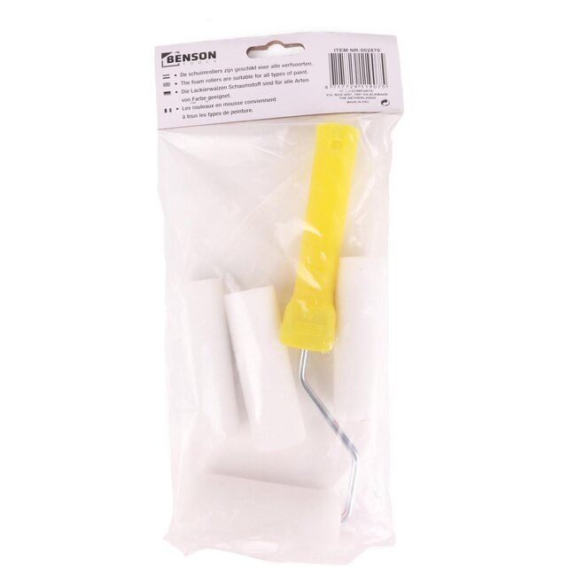 Benson Schilderset - 4 schuimrollers en beugel - 5-delig - 100 mm - 28 cm