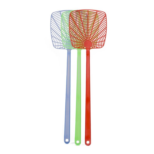 Benson Set vliegenmeppers - duurzaam - 3 stuks - rood/groen/blauw