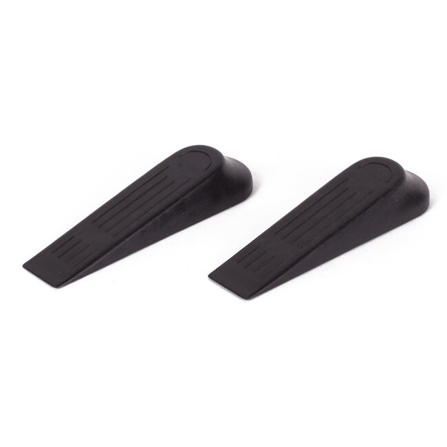 Benson Flexibele deurstopper - PVC - 2 stuks - zwart - 100 kg draagkracht