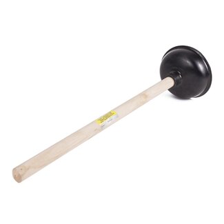 Benson Gootsteenontstopper - met houten steel - flexibel rubber - 45 cm