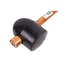 Benson Rubberen hamer - Rond en plat - Ø 90 mm - Houten steel