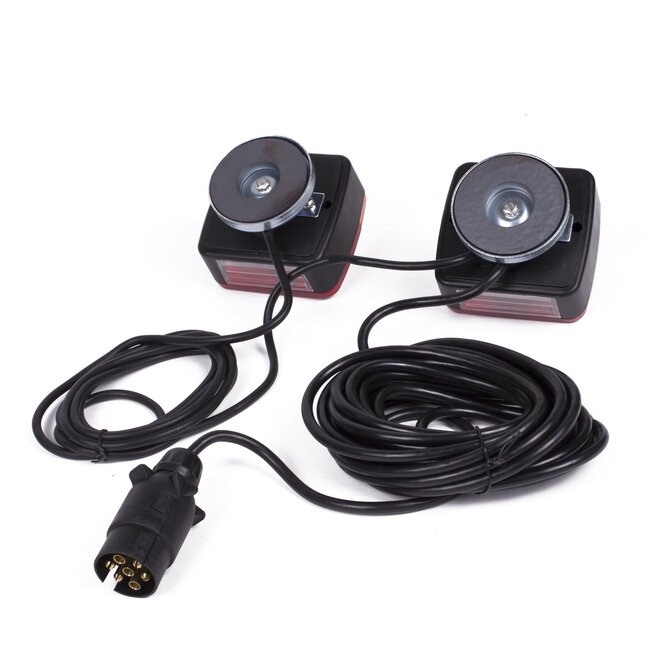 Benson Magneet Verlichtingset - voor Aanhanger of Fietsdrager - 7.5m Kabel - Eenvoudige Montage