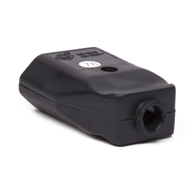 Benson Platte zwarte contrastekker - type C - 2.5 Ampère - slank ontwerp