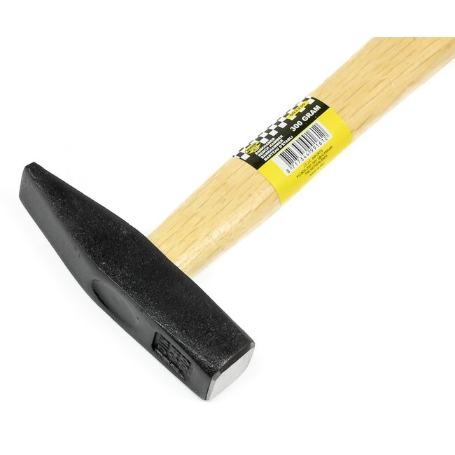 Benson Bankhamer - 300 gram - platte kop - houten steel - onbreekbare handgreep